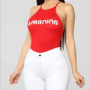 Red Graphic Bodysuit